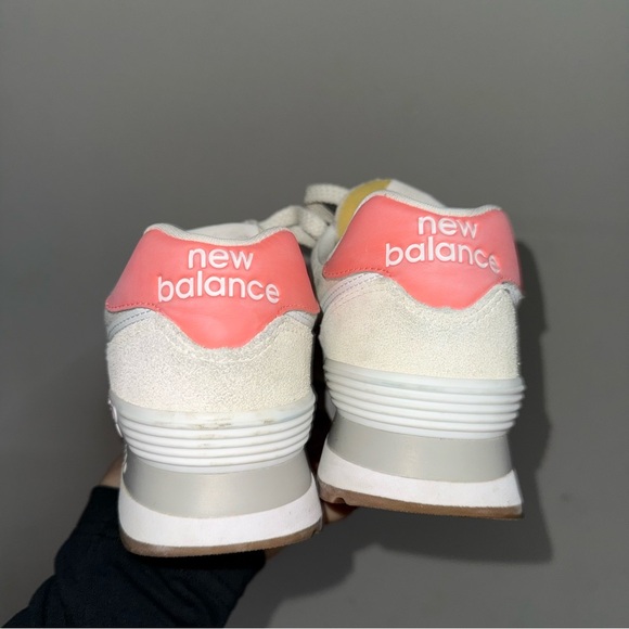 New Balance 574 White Reflection w/ Rose Sugar Women's Sneakers Sz 7 - Picture 3 of 6